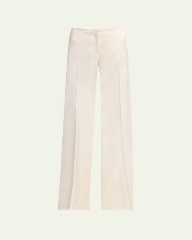 Satin Wide-Leg Trousers